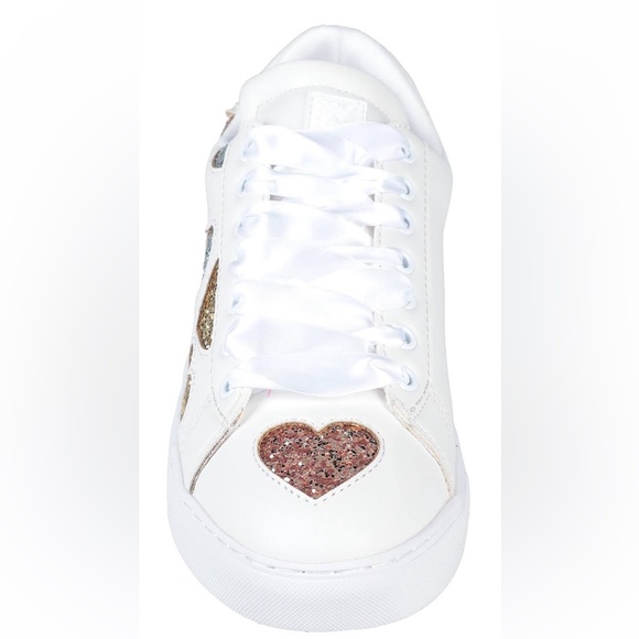 Colors of California Sneakers with Multi Glitter Glittery Hearts, Size 8, EU 38! - Picture 4 of 4